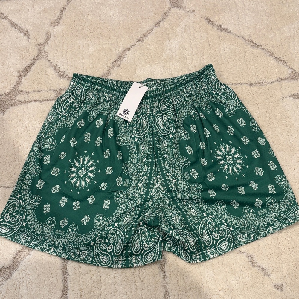 Bravest Studios Shorts - Green Paisley